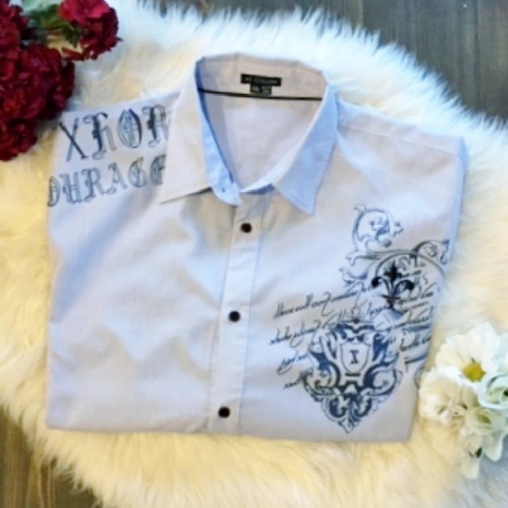 💥🇺🇸 AT COLLINS Men's Button Down Shirt Sz XXL